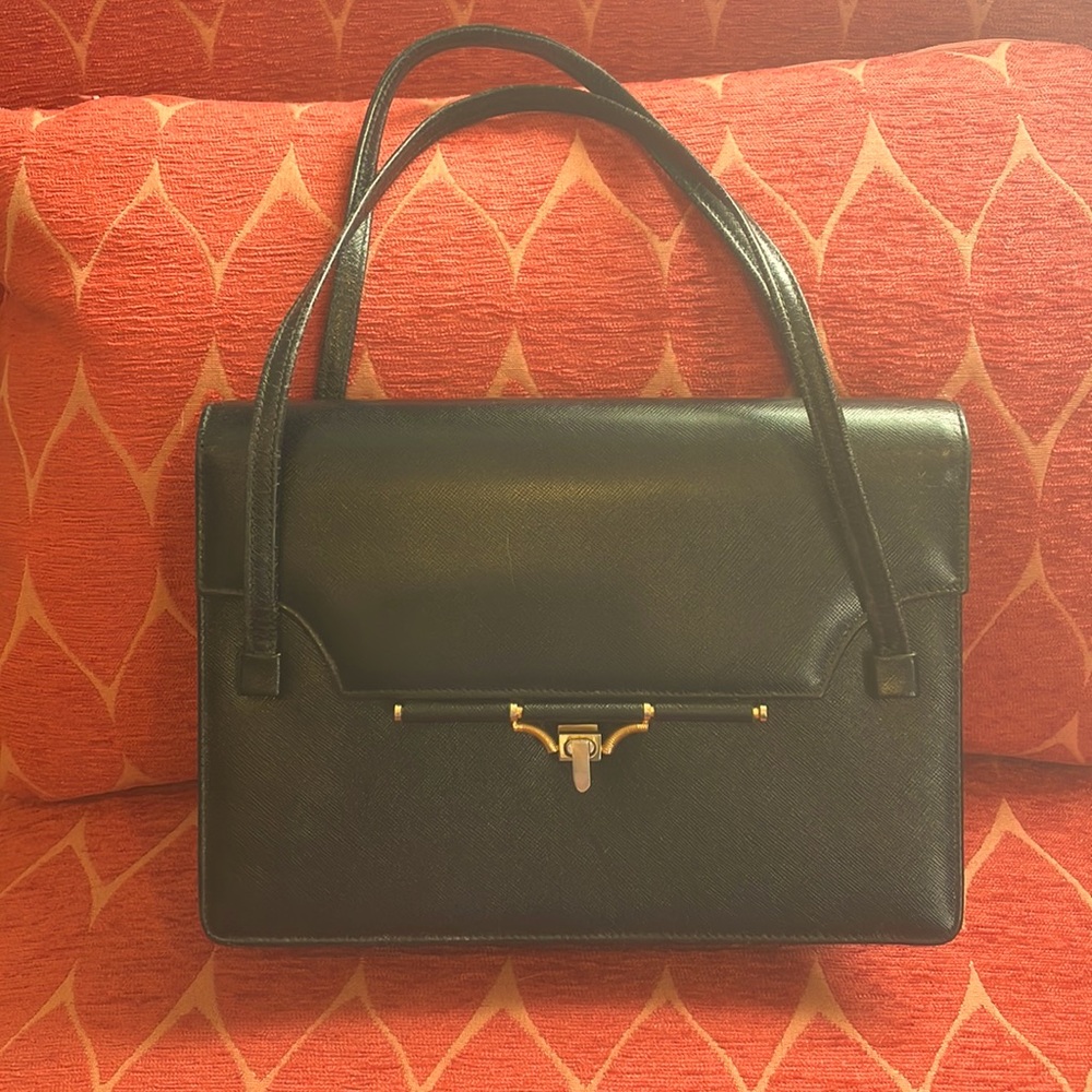 1950’s authentically vintage Saks Fifth Avenue leather handbag